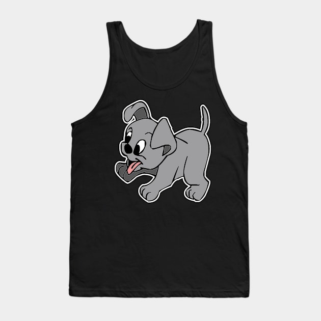 Little Playful Puppy Tank Top by Koala's Fog Laboratory